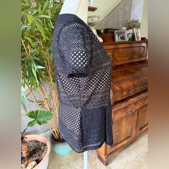 BCBG Maxazria Vicktoria Peplum Lace Blouse
Black Tan medium - Picture 7 of 16